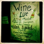 Mmmmm...Wine list at Union Cafe